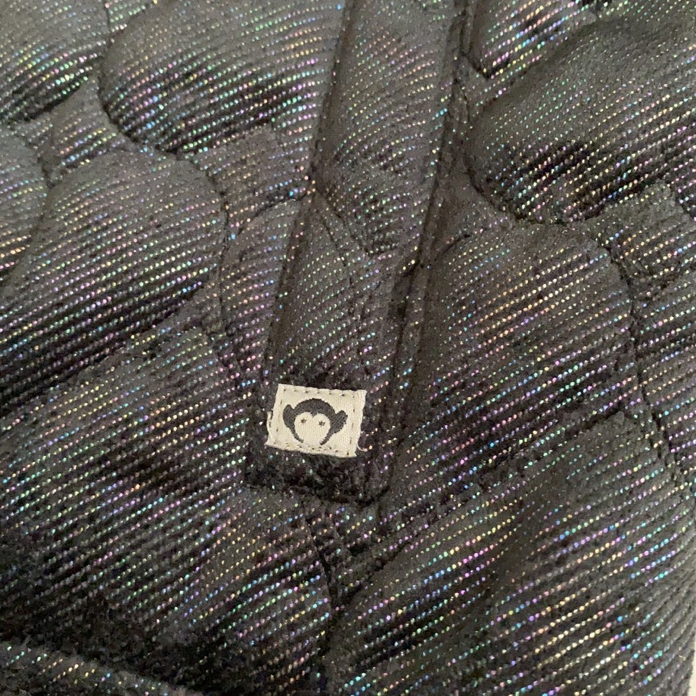 Appaman | Nikki Bomber Jacket Quilted Shiny Metallic Black Hearts A5NSJ-BHT (8) - Picture 6 of 17